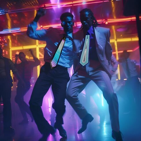 Music Sync LED Tie Light Up Funny Neckties Streaming Gear For TikTok, Live Stream, Music Sensing Tie in Saudi Arabia