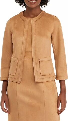 Kasper Women's Plus Size Framed Jacket with Patch Pockets in Saudi Arabia