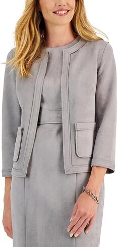 Kasper Women's Plus Size Framed Jacket with Patch Pockets in Saudi Arabia
