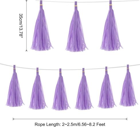 MECCANIXITY 30Pcs Light Yellow,Dark Yellow,White Tassel Garland Banner with Rope Tissue Paper Tassels Party DIY Kits for Anniversary Wedding Birthday Party in Saudi Arabia