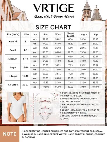 Vrtige Women's Casual V Neck Short Sleeve Leotard Double Lined Bodysuit T-Shirt Top in Saudi Arabia