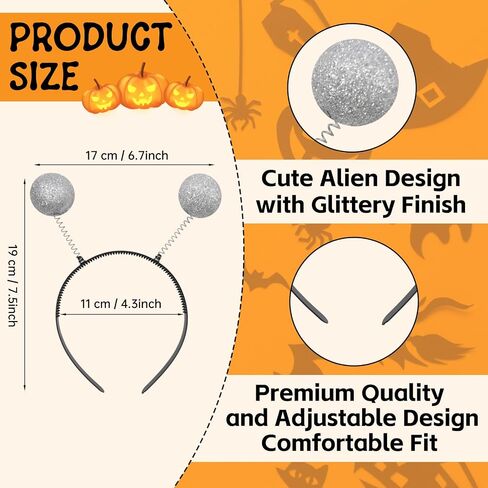 JGCWorker Alien Headband for Women Girls, Halloween Cosplay Space Alien Costume Hair Accessories Martian Antenna Headpiece in Saudi Arabia