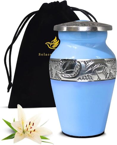 Urn for Human Ashes - Cremation Urns for Women & Men Ashes - Handcrafted Funeral Urns for Ashes Male & Female - Honor Your Loved One with Memorial Urns for Boy, Girl & Infants (White, Large) in Saudi Arabia