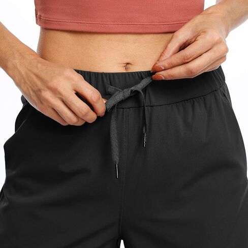 شورت رياضي للجري للنساء من Willit، شورت للتمرين والمشي لمسافات طويلة، أسود M in Kuwait