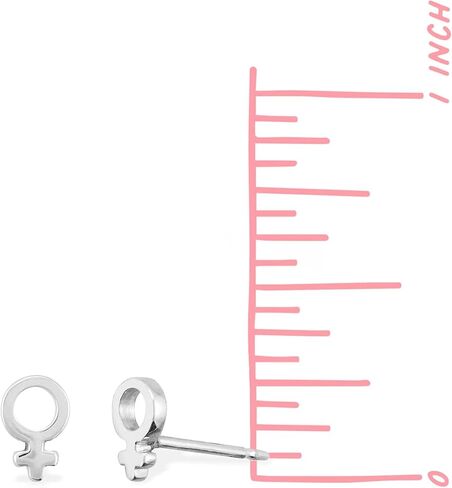 Boma Jewelry Sterling Silver Female Symbol Stud Earrings in Saudi Arabia