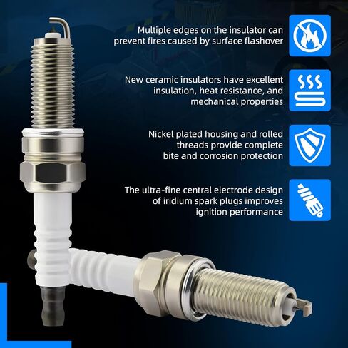 Automotive Replacement Spark Plugs and Coil Packs Kit UF652 & 93815 Compatible with Hyundai Veloster 2012-2017, Accent & Kia Rio Soul 2012-2019, 1.6L Naturally Aspirated (UF652 & 93815) in Saudi Arabia