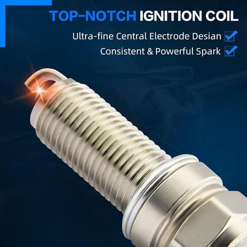 Automotive Replacement Spark Plugs and Coil Packs Kit UF652 & 93815 Compatible with Hyundai Veloster 2012-2017, Accent & Kia Rio Soul 2012-2019, 1.6L Naturally Aspirated (UF652 & 93815) in Saudi Arabia