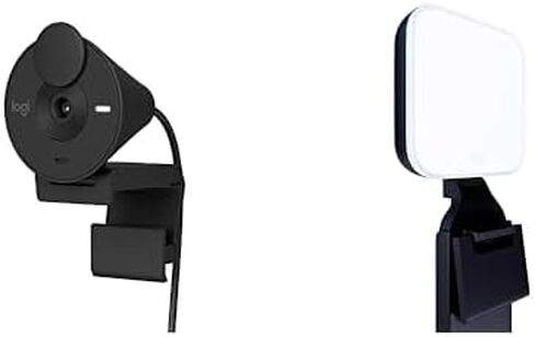 كاميرا ويب Logitech Brio 300 Full HD مع مصراع الخصوصية، وميكروفون لتقليل الضوضاء، ومنفذ USB-C، ومعتمد للتكبير، وMicrosoft Teams، وGoogle Meet، وتصحيح الضوء التلقائي - وردي in Kuwait