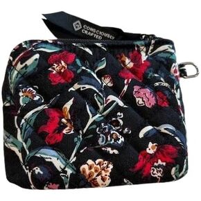 Vera Bradley Women's Cotton Coin Purse in Perennials Noir