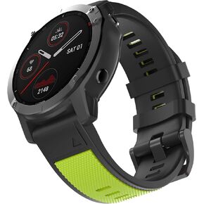 OVERSTEP Compatible with Fenix 5 Watch Band for Garmin Fenix 5 Plus/Fenix 6/Fenix 6 Pro/Fenix 7/Forerunner 935/Forerunner 945/Approach S62/Quatix 5, Green