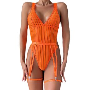 مثير مضلع مضيئة أعلى الملابس الداخلية يغرق الخامس شقي البطن التحكم تيدي Strappy شبكة ارتداءها بدوار وتتسابق 3 قطعة