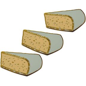 Swiss, Brie, & Other – Cheese Lapel Pin, Hat Pin & Tie Tack Set - with Clutch Back