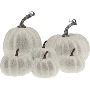 6 Pcs Fall Autumn Harvest Artificial Pumpkin Decoration Fake Handmade Linen Fabric Simulation Cushaw Decorating Home Party Ornament - Brown
