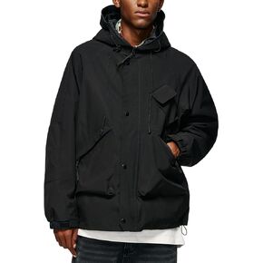 Jacket for Men Soft Shell Lightweight Waterproof Hooded Coat for Outdoor Hiking