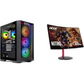 Skytech Gaming Nebula Gaming PC Desktop – AMD Ryzen 5 3600 3.6 GHz, NVIDIA GTX 1650 & Nitro by Acer 27" Full HD 1920 x 1080 1500R Curve PC Gaming Monitor | AMD FreeSync Premium