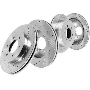 Callahan Front and Rear Brakes For 2010 2011 FORD F150 Drilled and Slotted Brake Rotors