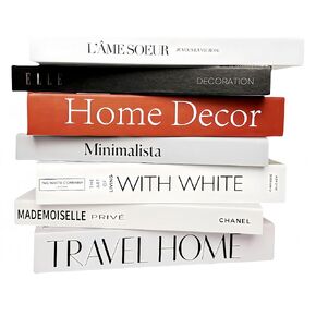 7 Pieces Faux Books for Decoration - Ediactcyl Modern Fashion Decorative Books Set for Hardcover Home Decor Coffee Table Rustic Farmhouse Bookshelf
