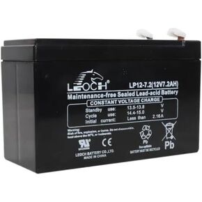 Cybex Arc Trainer replacement battery for 620A, 625A, 625AT, 626A, 626AT, 629A, 630A, 750A, 770A, 770AT, 771A, 771AT models; LP12-7.2