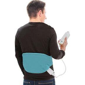GOQOTOMO Wrapping Heating Pad Pocket Design for Lumbar & Abdominal Relief, Electric Heated Back Wrap with Strap with Auto-Off, 3 Heat Settings for Shoulders, Joints, Back, Waist, Leg-Pink