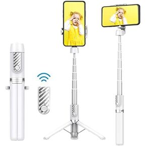 COLOR LIZARD Selfie Stick Tripod with Remote, 43" Selfie Stick & Phone Tripod Compatible with iPhone & Android, GoPro Camera, 270° Rotatable Cell Phone Tripod Stand for Vlogging, Recording, Black