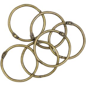 Craftelier - Set of 6 Metal Binding Rings for Scrapbooking, Card Making and other Craft Projects | Rings for Photo Albums, Notebooks or Diaries | Size Ø 45 mm - Silver Colour