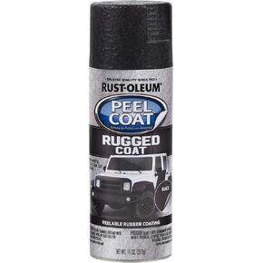 Rust-Oleum 311281 Automotive Peel Rugged Coat Spray, 11 oz, Black, 11 Ounce, (Pack of 1)