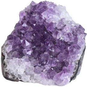 JIC Gem Natural Amethyst (1 lb to 2 lb) Crystal Cluster from Brazil Purple Quartz Geode for Home Decor