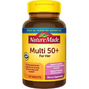 Nature Made Multi for Her 50+ Vitamin/Mineral Tablets 90 ea (Pack of 5)
