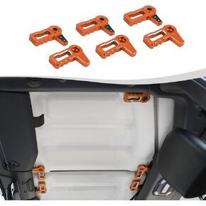 Aluminum Freedom Panel Latch Fit for 2018-2024 Jeep Wrangler JL JLU & Gladiator JT, Hardtop Roof Removal Switch Handle Cover(Red)
