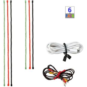 Silicone Twist Ties, Silicone Cable Ties, 6pcs Steel-Core Rubber Twist Tie, Reusable Twist Ties for Cords Wire, Cable Tie Straps Organizer. 8 12 and 18 inches