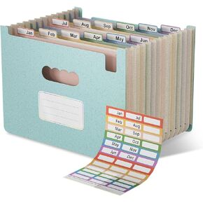 Accordion File Organizer, 26 Pockets Wheat Straw Expanding File Folders, Upright&Open Top, A-Z Bill Receipt Organizer, 100% BPA Free, Return to Nature, Healthy Living, Letter/A4 Size-Lavender Purple