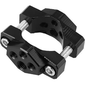 Motoforti 17 to 42mm Universal Handlebar Clamp Mount Adjustable Rearview Mirror Extender Offroad Spotlight Bracket for Motorcycle Sportbike Scooter Black