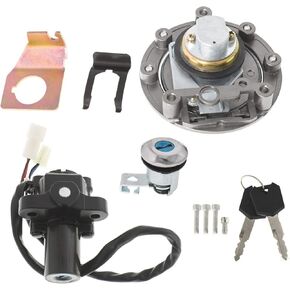 WFLNHB Ignition Switch Lock Set Gas Cap With Key Replacement for Yamaha FJR1300 YZF R1 R6 2003-2015
