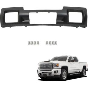 munirater Front Bumper Skid Plate Chrome Plastic Replacement for 2015-2019 Sierra 2500HD 3500HD 23178964 23178780 GM1053103C