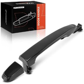 A-Premium Sliding Door Handles Exterior Compatible with Toyota Sienna 2004-2010, Smooth Black, 2-PC Set, Rear Driver and Passenger Side