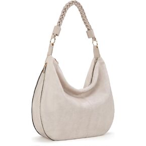 Montana West Hobo Bags for Women Large Slouchy Tote Bag PU Leather Hobo Purse with Zipper and Woven Handle