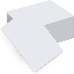 30 Pack BABIQT PVC Cards CR80 Card Blank, Graphic Quality White Plastic PVC Card CR80 30 Mil (CR8030) Card Compatible with Most Photo ID Badge Printers