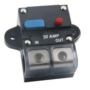 12-24 Volt DC 100A Circuit Breaker, 0 or 4 Gauge Trolling Motor Auto Car Marine Boat Bike Stereo Audio Inline Fuse Holders Inverter (100A)
