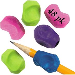 Bulk Training Pencil Grips Pencil Grip Trainer for Kids Handwriting Trainer Pencil Grips for Kids Handwriting Pencil Grippers 48 Assorted Colors Kids Pencil Grips Writing Aids Help Kids Write Better
