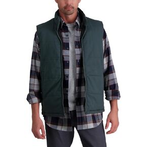 HAGGAR mens Puffer Vest Moleskin