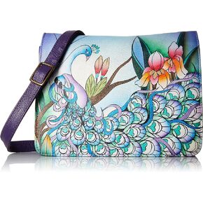 Anna by Anuschka Women's Genuine Leather Small Flap-Over Handbag | Cross-Body Organizer