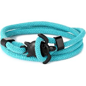 Sea Turtle Wrap Bracelet - Unique Design, Adjustable Nylon, 21" Length