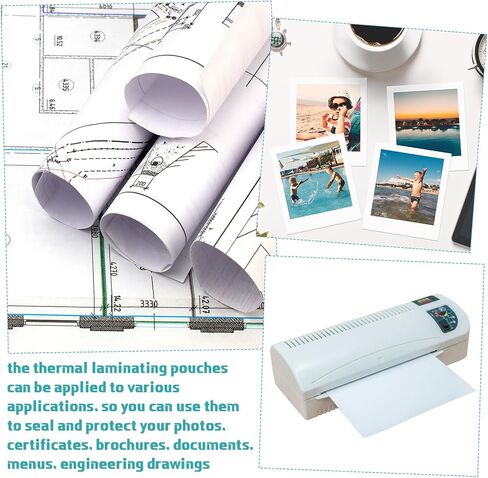 Sherr 150 Pcs Laminating Pouches 3/4/5 Mil Thermal Laminating Sheets Letter Size 9 x 11.5 Inch Laminating Pouches Clear Plastic Paper Thermal Laminating Sheets in Saudi Arabia