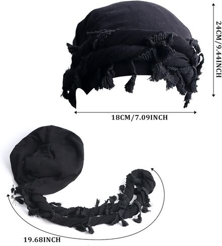 3PCS Turban for Men- Satin-Lined Durag Head Wrap for Fashion & Comfort - Multipurpose Head Scarf for Men and Women in Kuwait