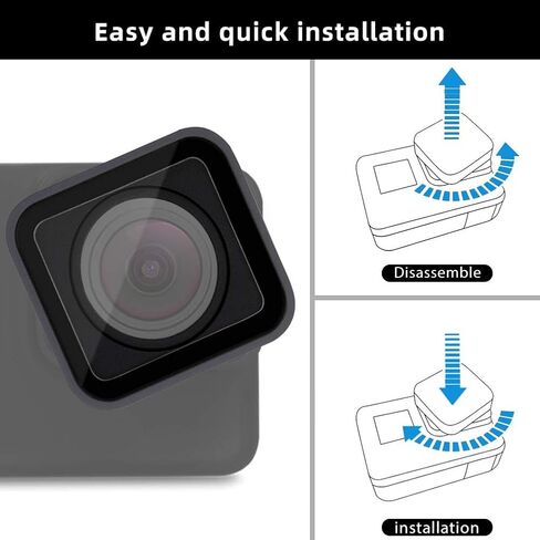 Lens Replacement Kit for GoPro Hero 5/4 Session Protective Lens Repair Parts (Black) in Saudi Arabia
