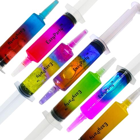 Jello Party Syringes with 5 Extra Caps, 30 Pack Reusable 2oz Plastic Party Syringes, and Cleaning Brush,great for filling Jello, Pudding, Patrick's Day, Graduation party in Saudi Arabia