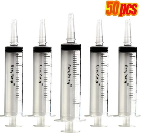 Jello Party Syringes with 5 Extra Caps, 30 Pack Reusable 2oz Plastic Party Syringes, and Cleaning Brush,great for filling Jello, Pudding, Patrick's Day, Graduation party in Saudi Arabia