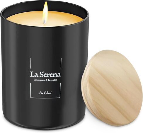 Premium Jasmine Scented Candles (Joie de Vivre), Natural Soy Candles Gifts for Women & Men, Hand Poured, Long Lasting Aromatherapy Essential Oil Candle, 8 Oz with 45 Hour Burn Time in Kuwait