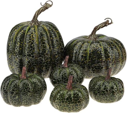 6 Pcs Fall Autumn Harvest Artificial Pumpkin Decoration Fake Handmade Linen Fabric Simulation Cushaw Decorating Home Party Ornament - Brown in Saudi Arabia