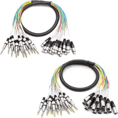 الصوت الزلزالي - SAXT-8x5_MF - 8 قنوات 5 أقدام 1/4 بوصة TRS إلى XLR ذكر وXLR أنثى حزمة كابل ثعبان in Kuwait